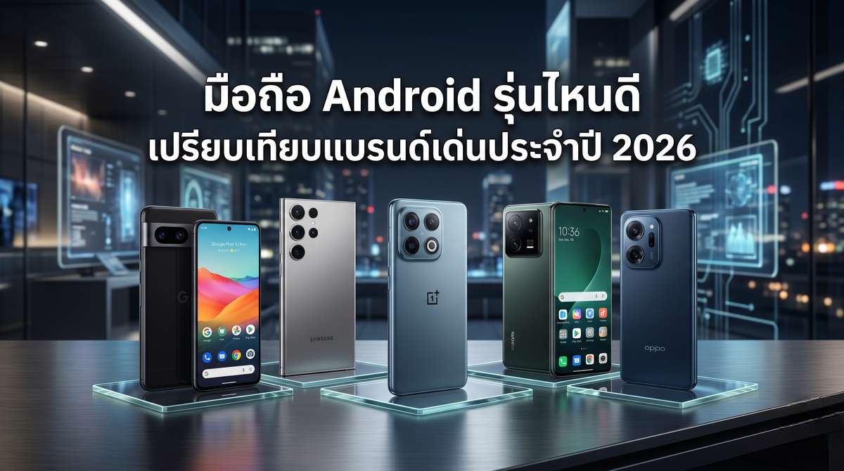 มือถือ Android รุ่นไหนดี เปรียบเทียบแบรนด์เด่นประจำปี 2026