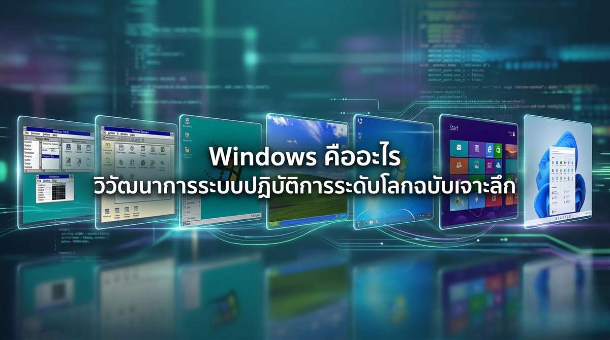 Windows คืออะไร วิวัฒนาการระบบปฏิบัติการระดับโลกฉบับเจาะลึก